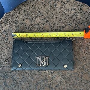 Badgley Mischka Black Quilted Wallet